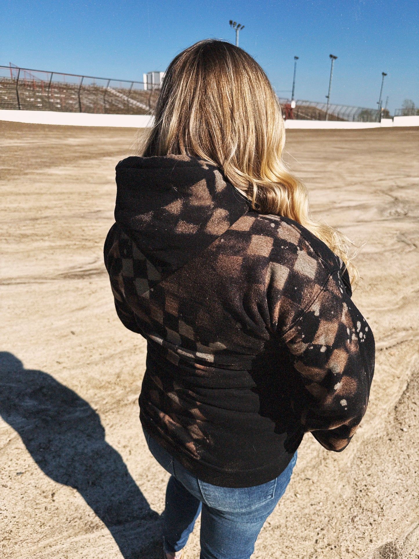 Checker Bleached Hoody