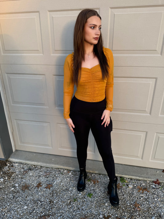 All Over Ruched Bodysuit