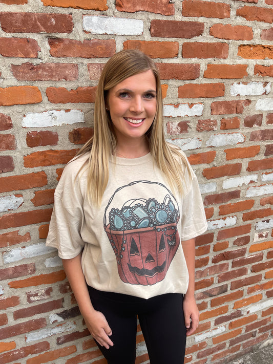 Turquoise Halloween bucket