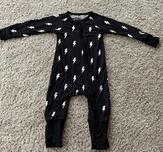 6/12 lightning bolt bamboo zippy