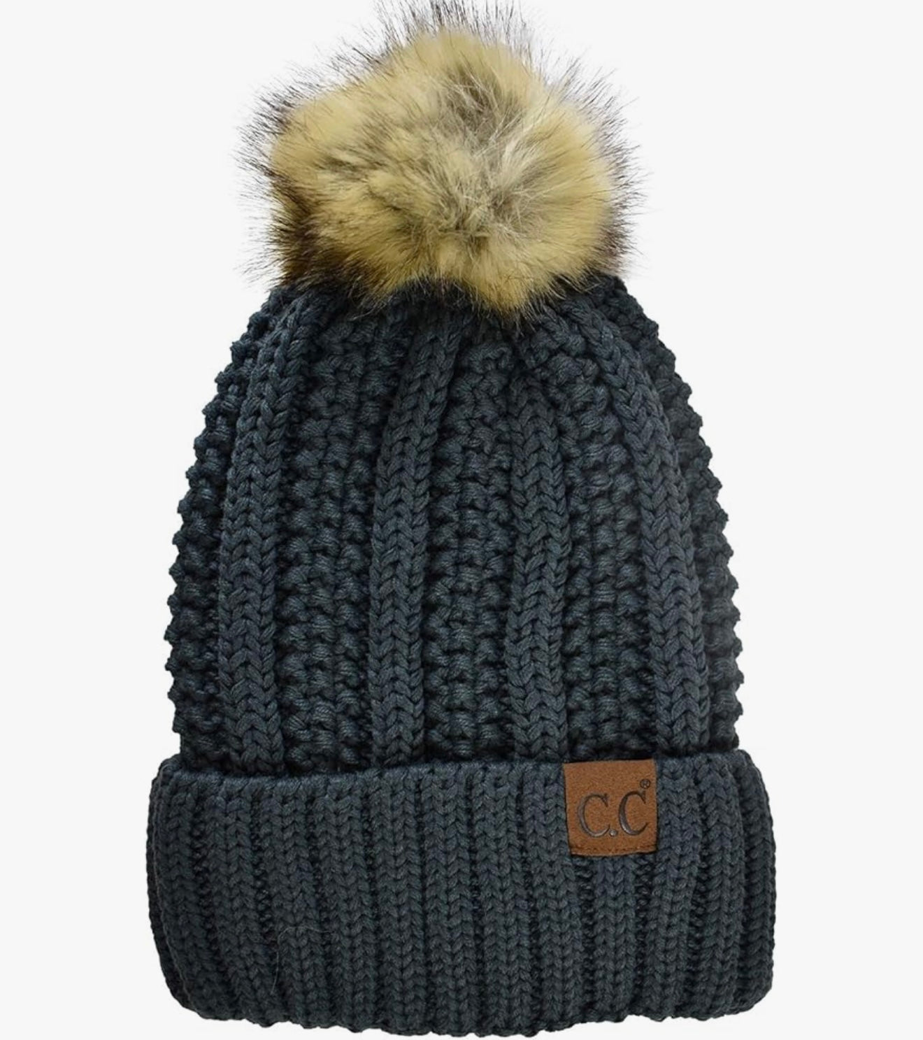 Fleece lined beanie Pom