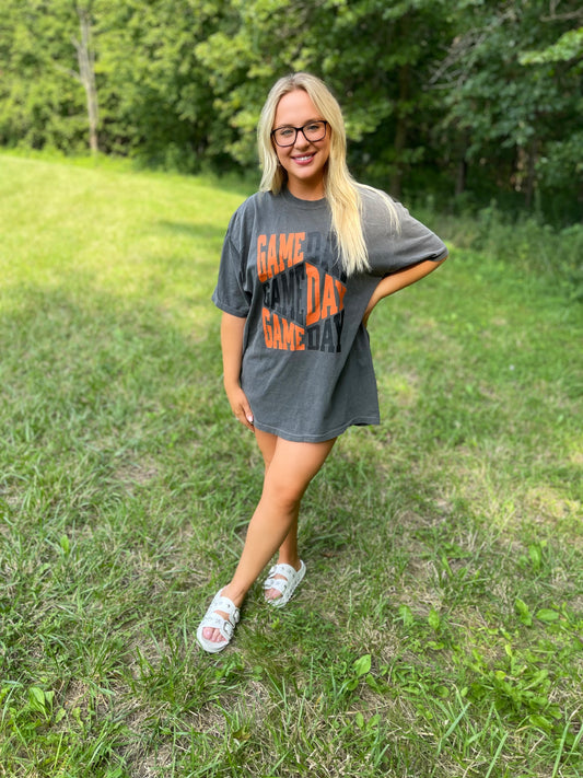 Black/Orange Gameday Tee