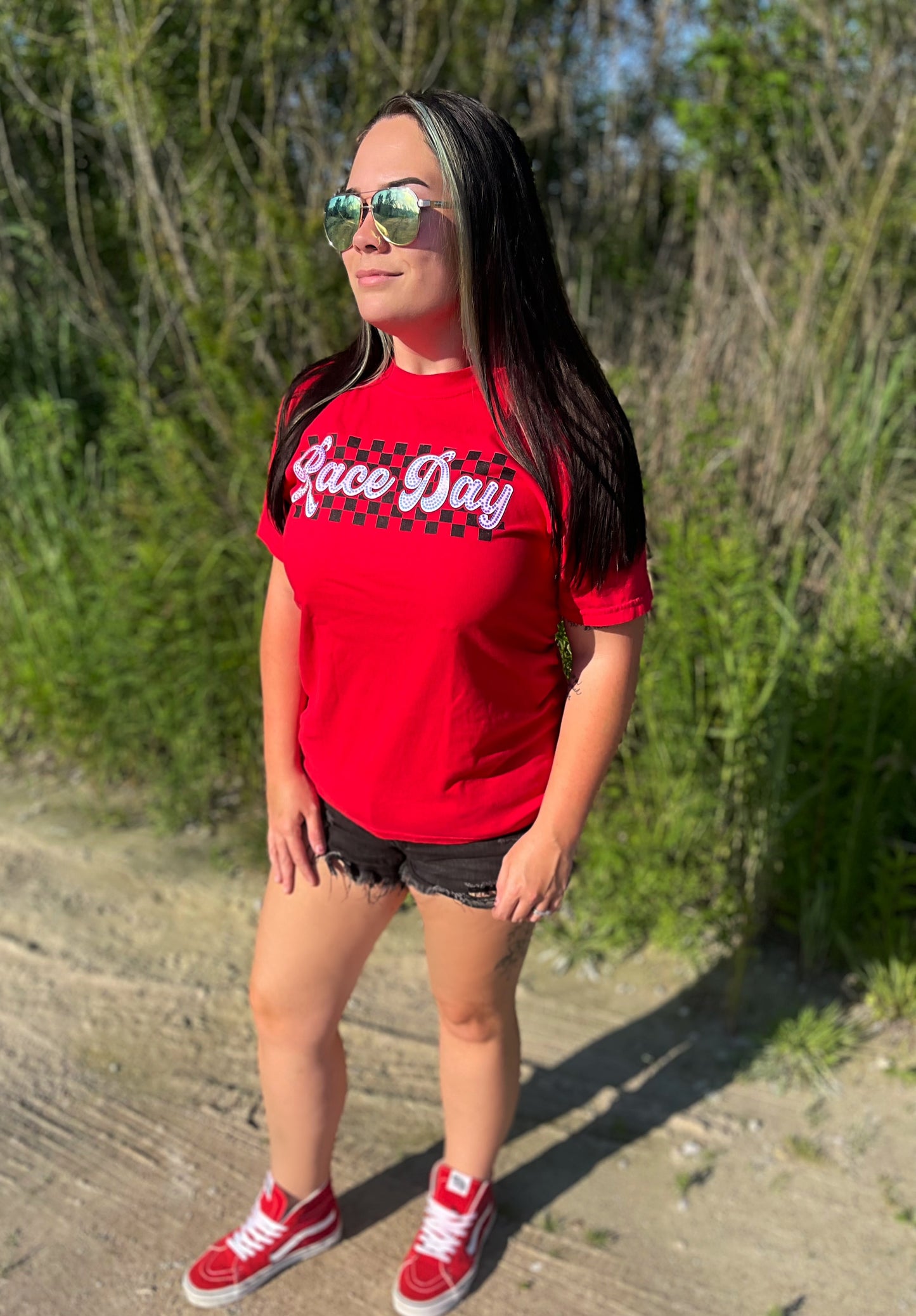 RACEDAY spangle comfort color tees