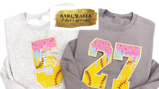 Comfort Colors Softball Drip tshirt