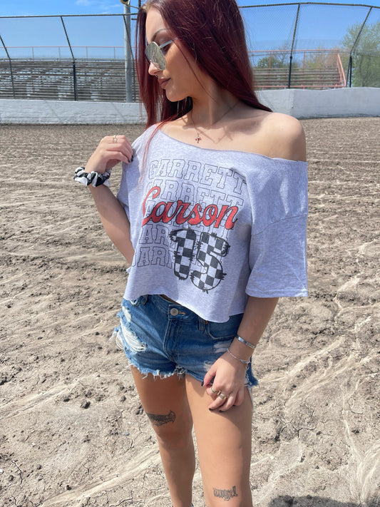 Cropped custom driver tee