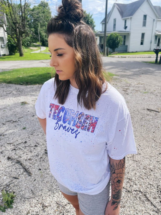 Paint Splatter Tecumseh Braves