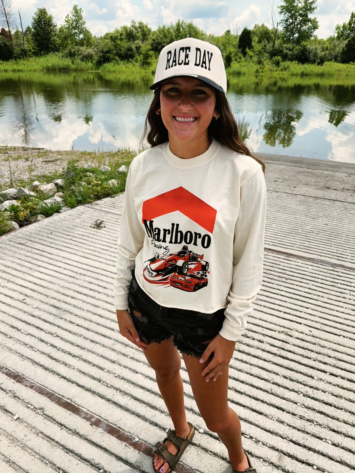 Vintage Racing cropped Long sleeve