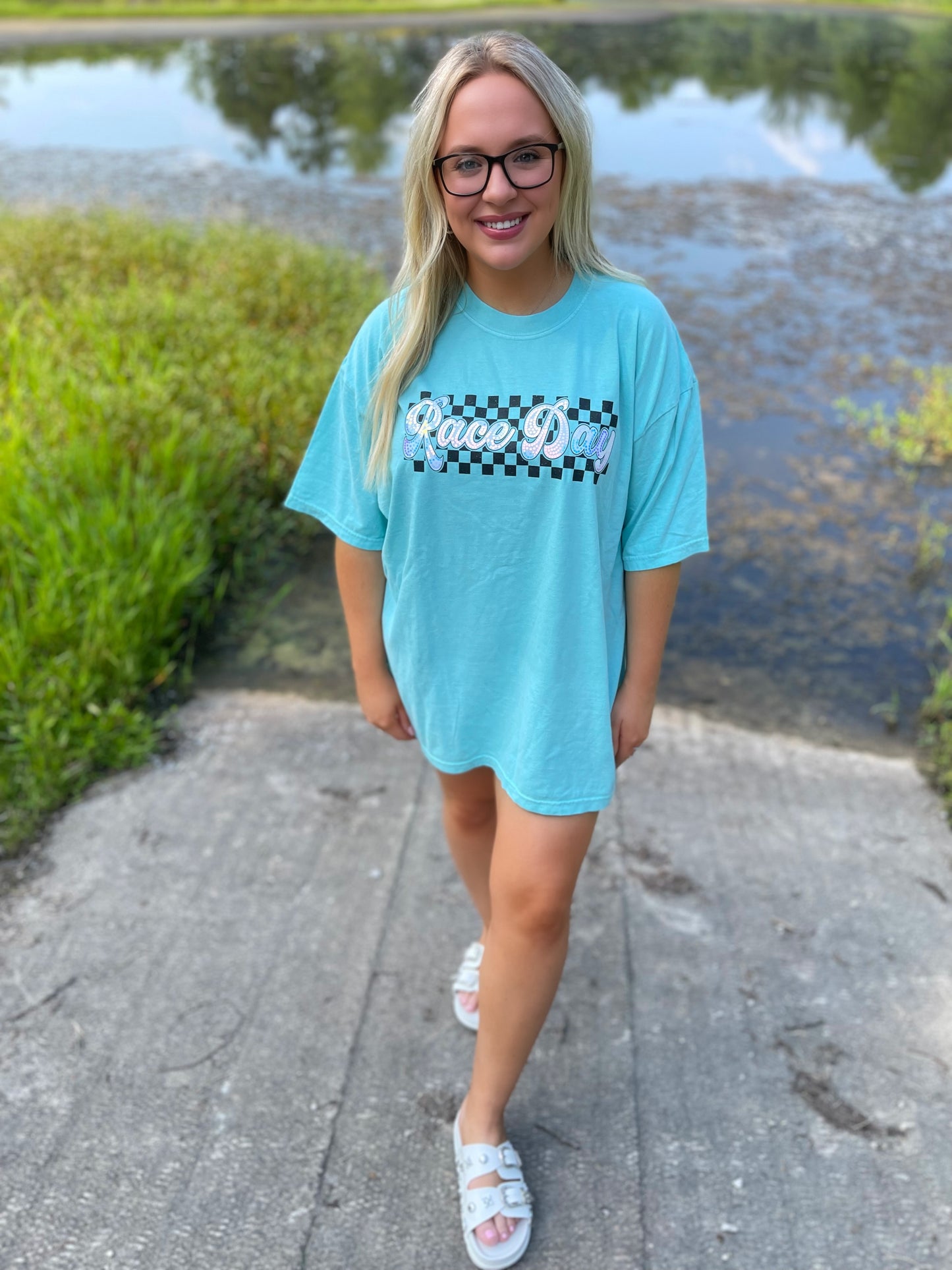 RACEDAY spangle comfort color tees