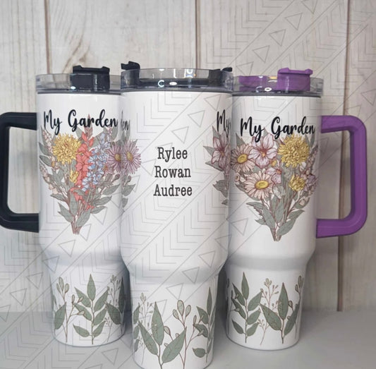 Birth Month Garden tumbler