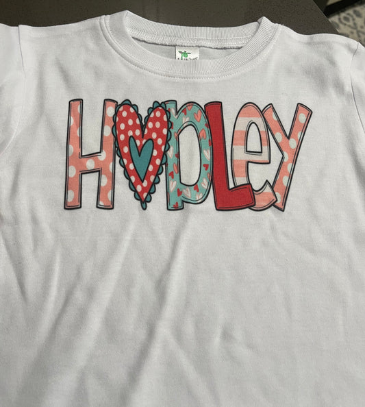 Valentine name T-shirt