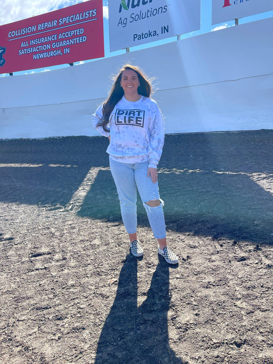 DIRT LIFE splattered crewneck