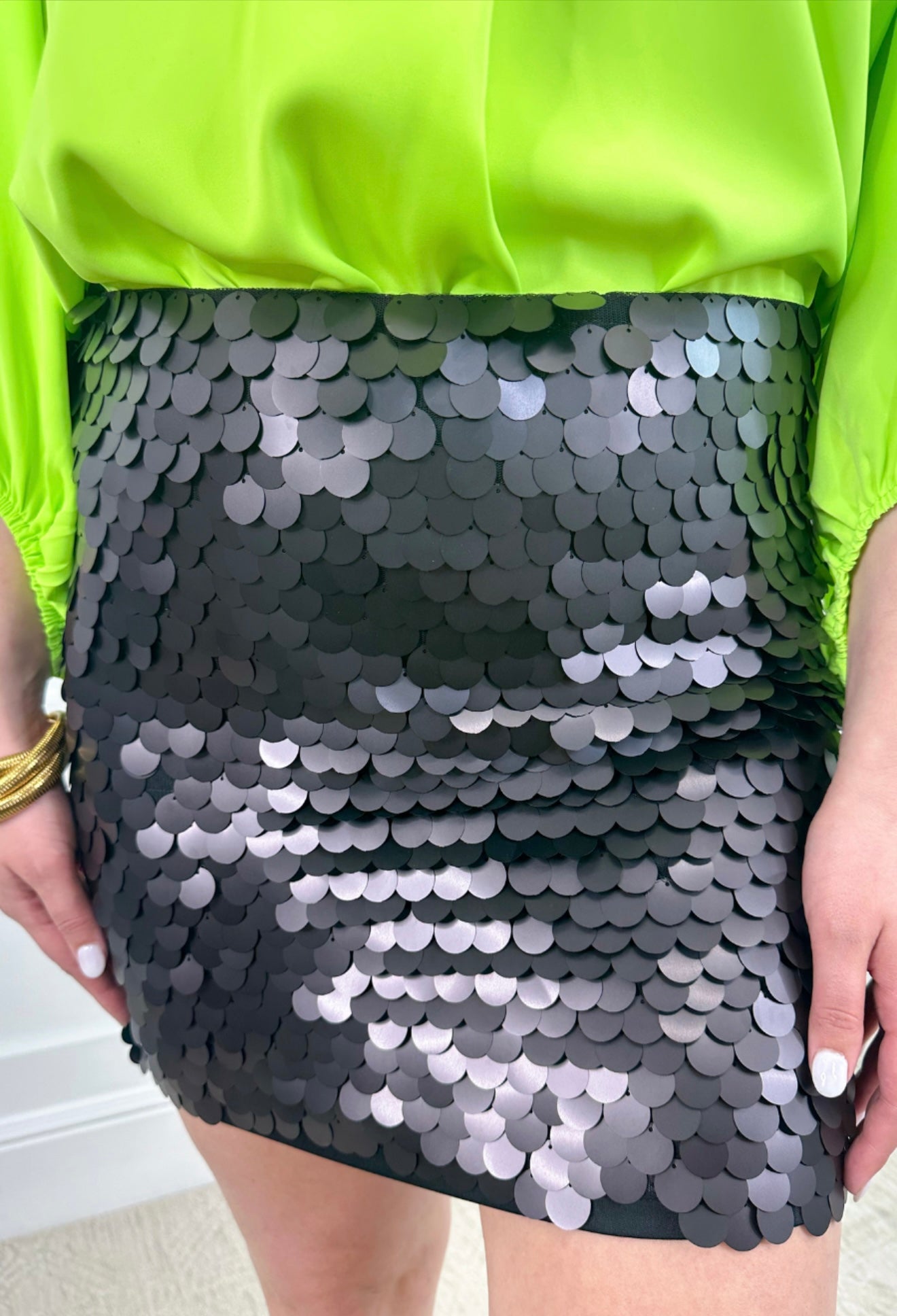 Ready to Shimmer Sequin skirt