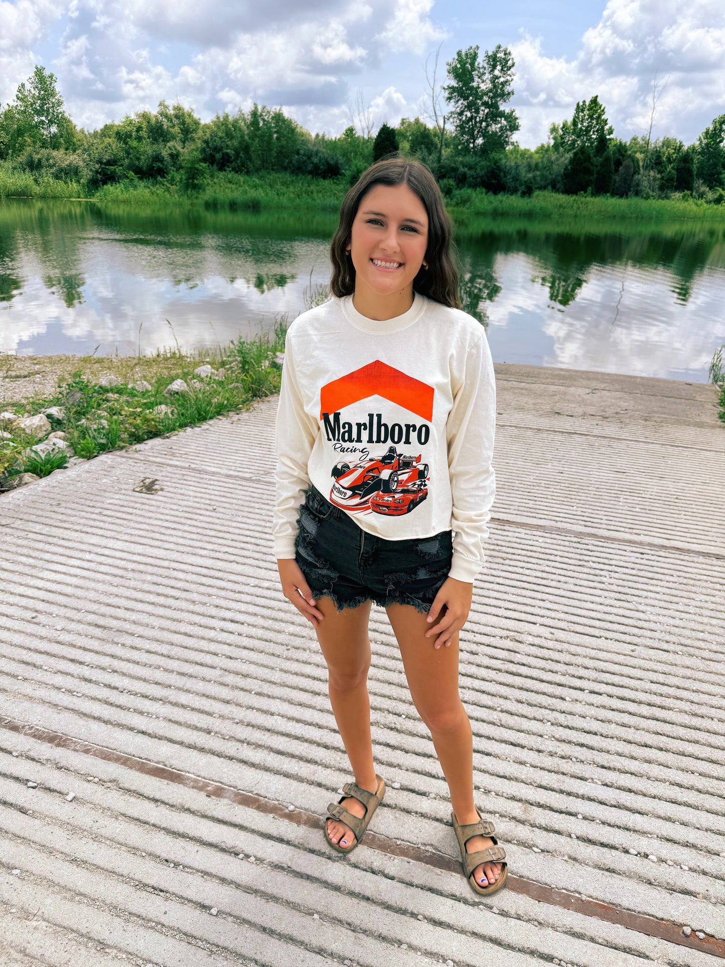 Vintage Racing cropped Long sleeve