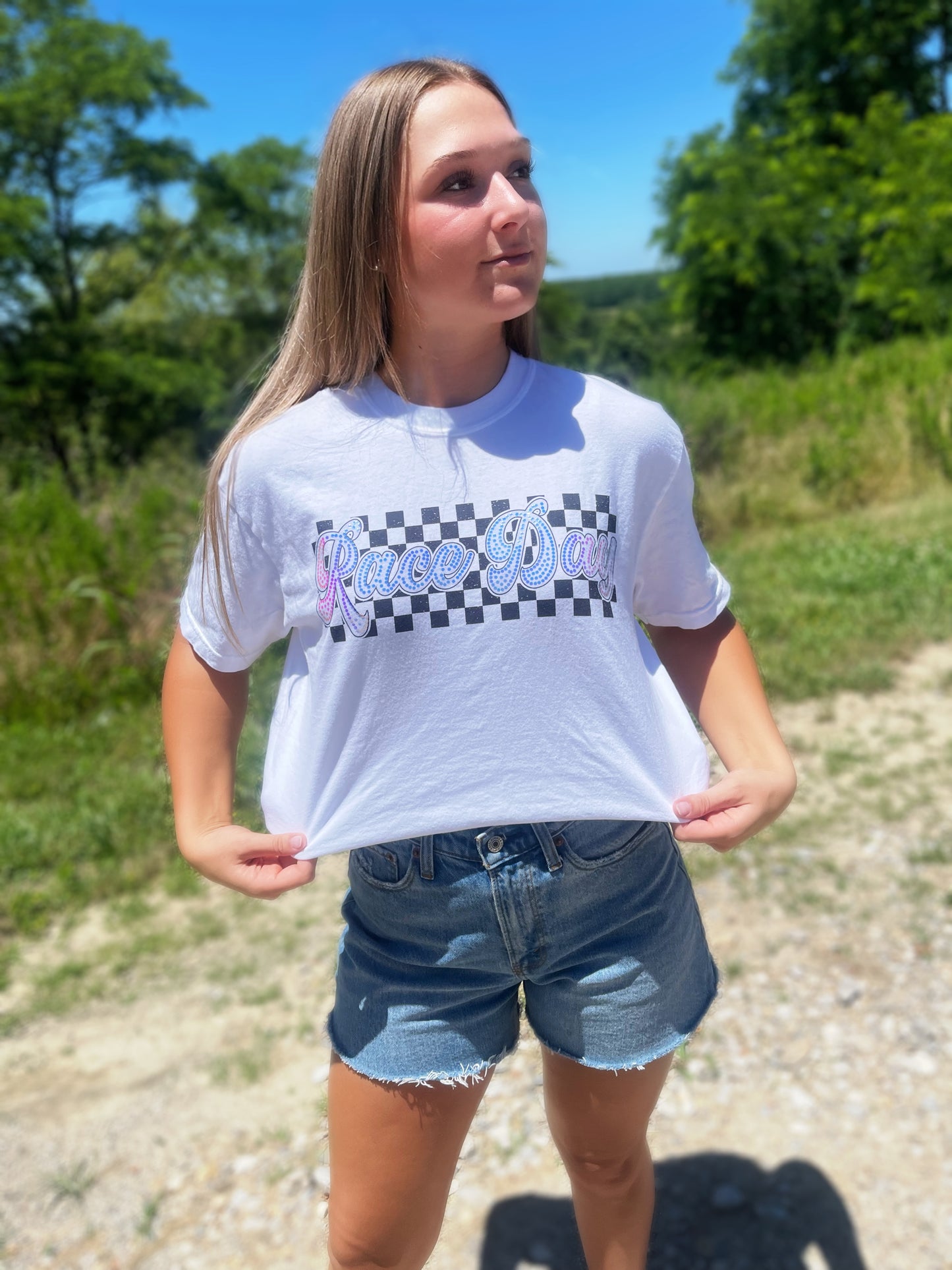 RACEDAY spangle comfort color tees