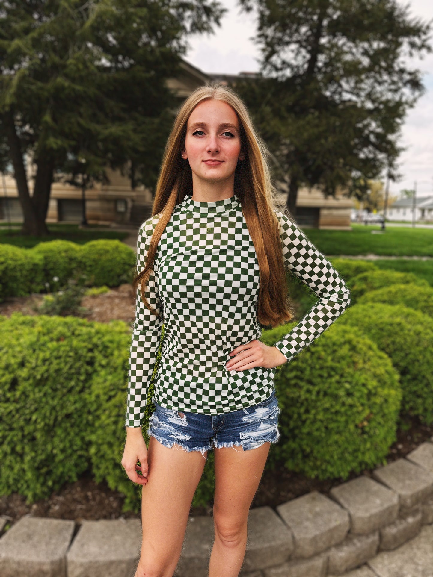 Pep Rally Mesh Green Top
