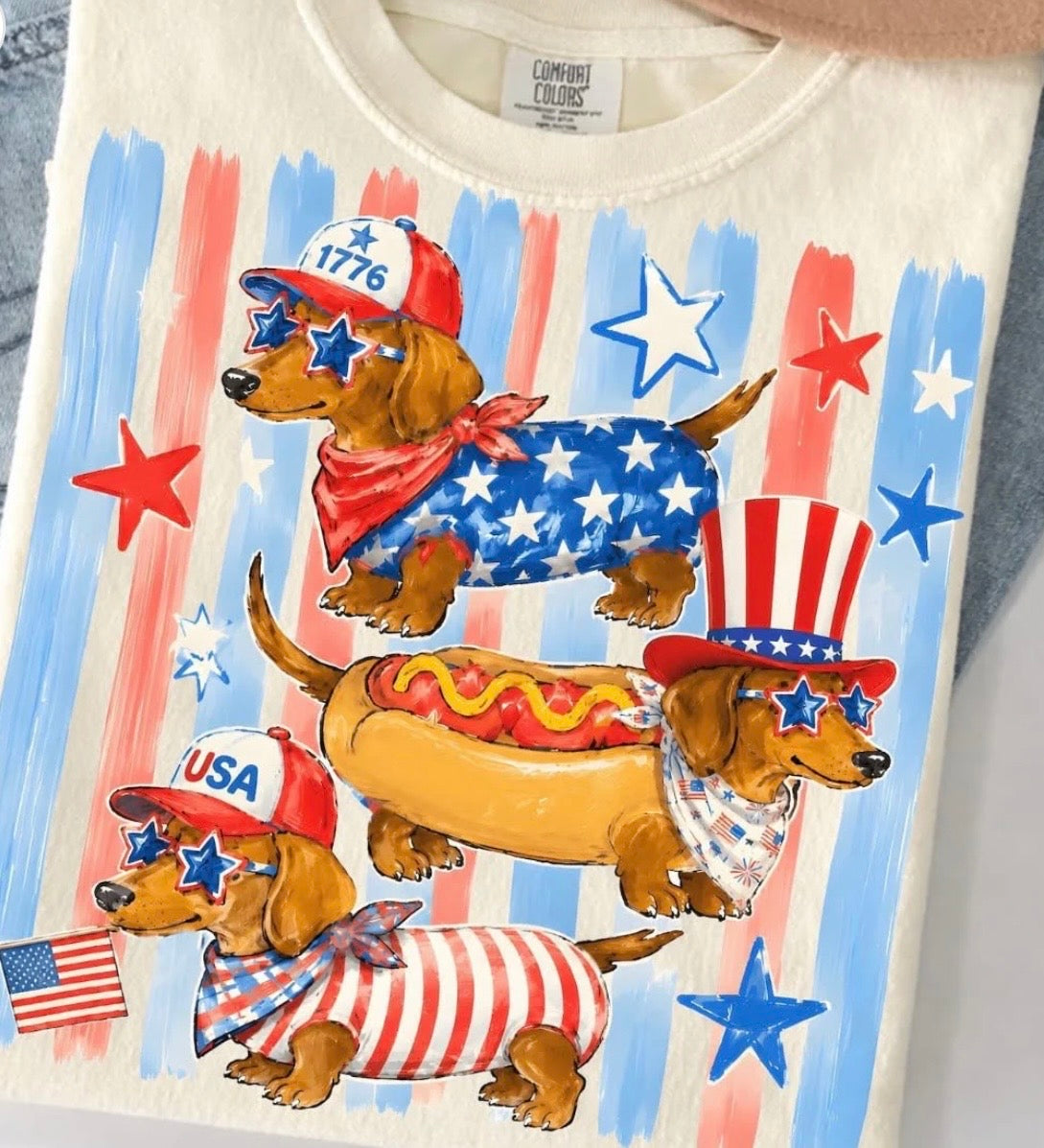 USA dogs tshirt comfort colors