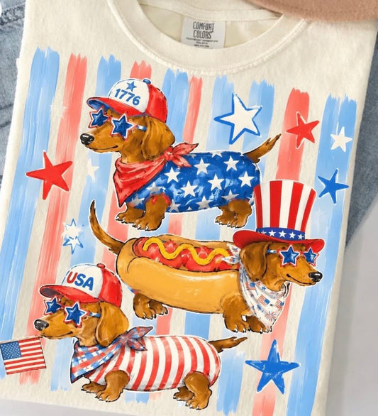 USA dogs tshirt comfort colors