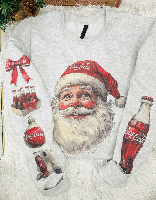 Classic Santa soda with sleeve design