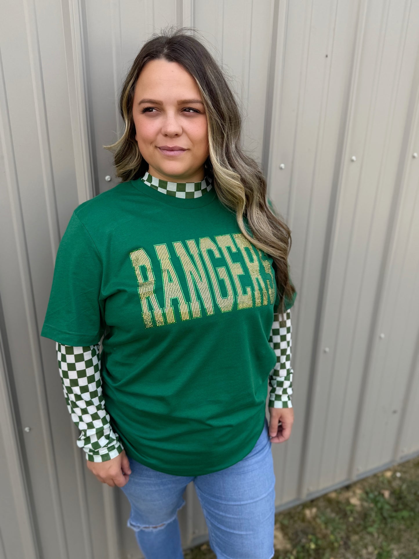 Pep Rally Mesh Green Top