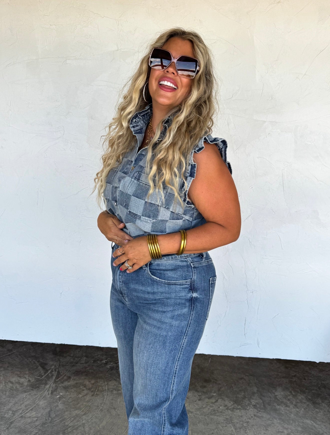 PREORDER Denim Checker Vest