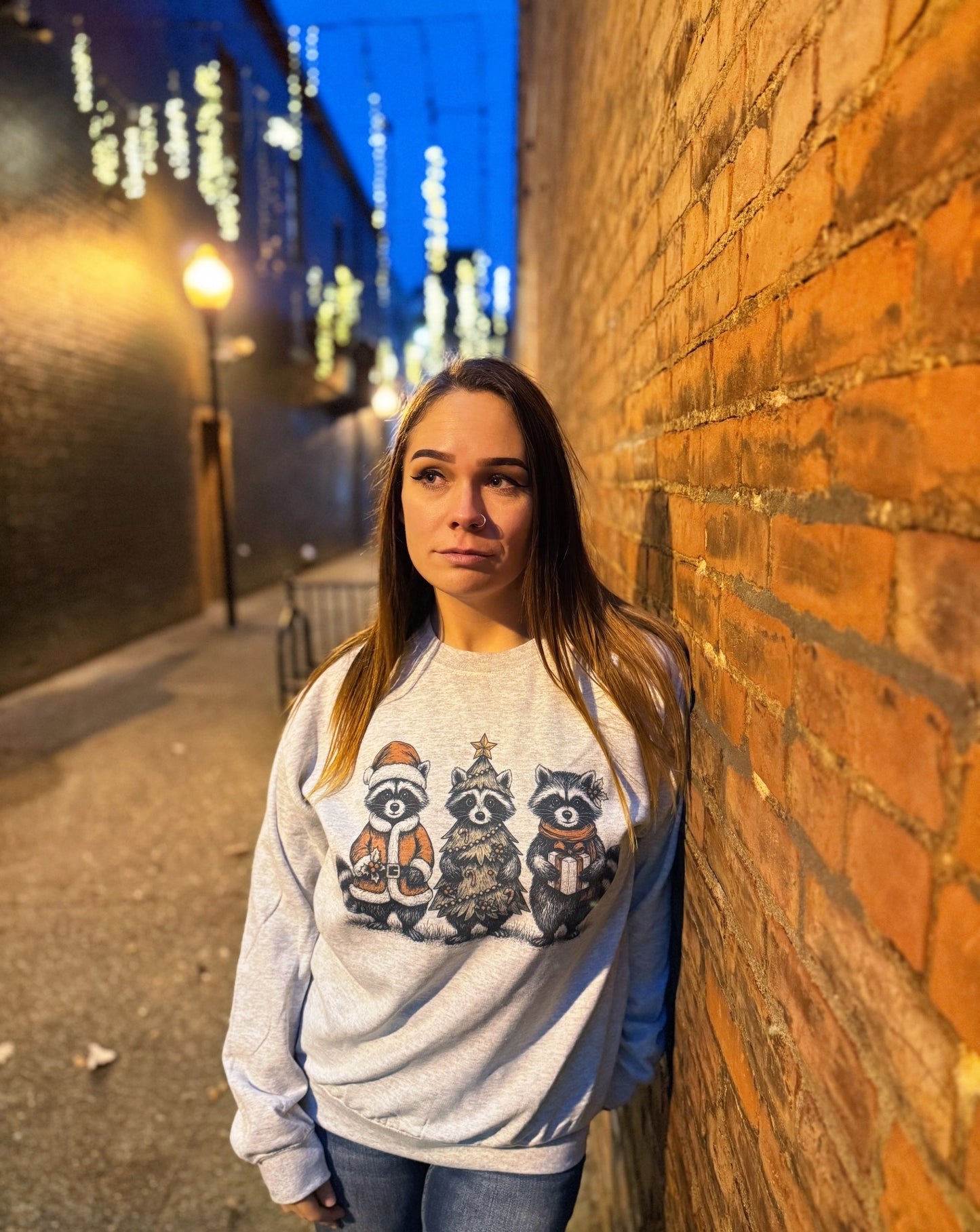 Racoon Christmas sweatshirt