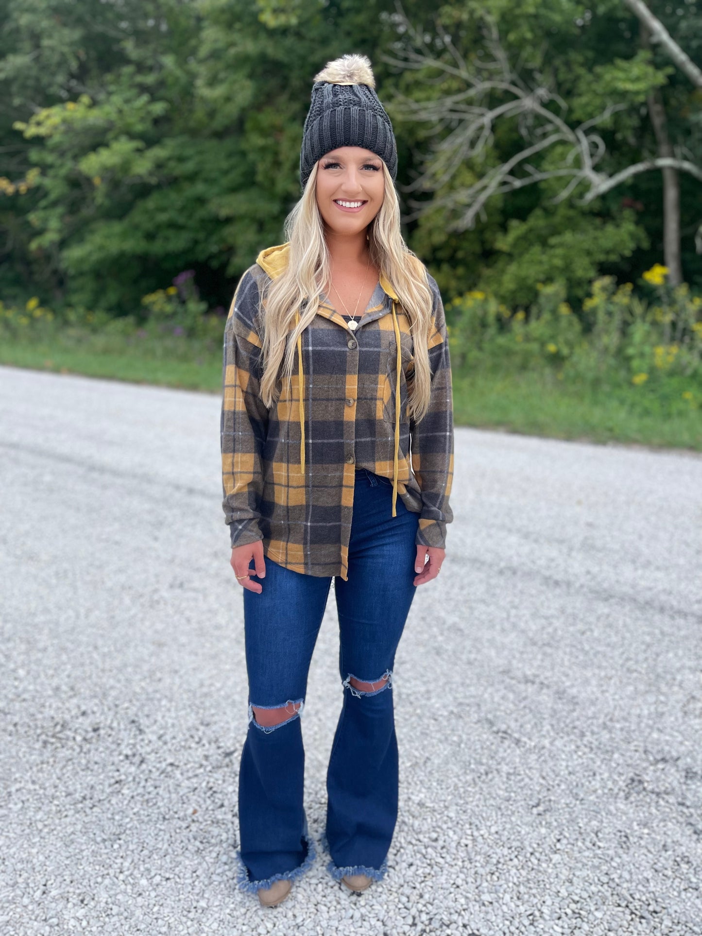 Fleece lined beanie Pom