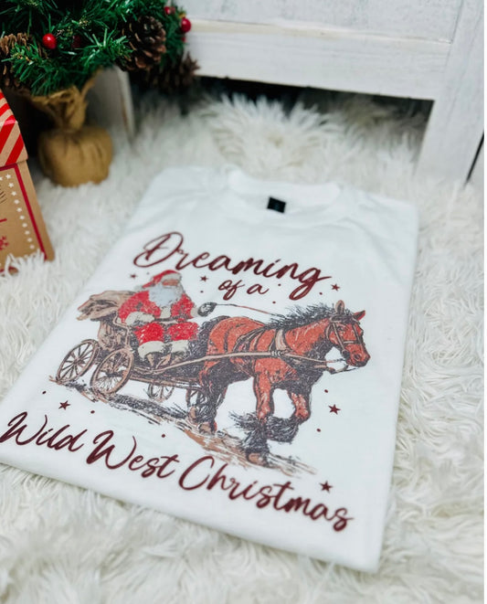 Dreaming Wild West Christmas tshirt