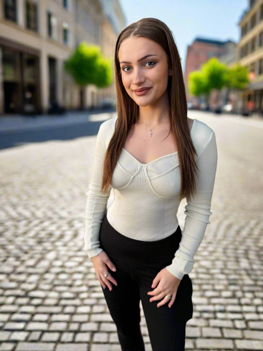 Ribbed OS bodysuit