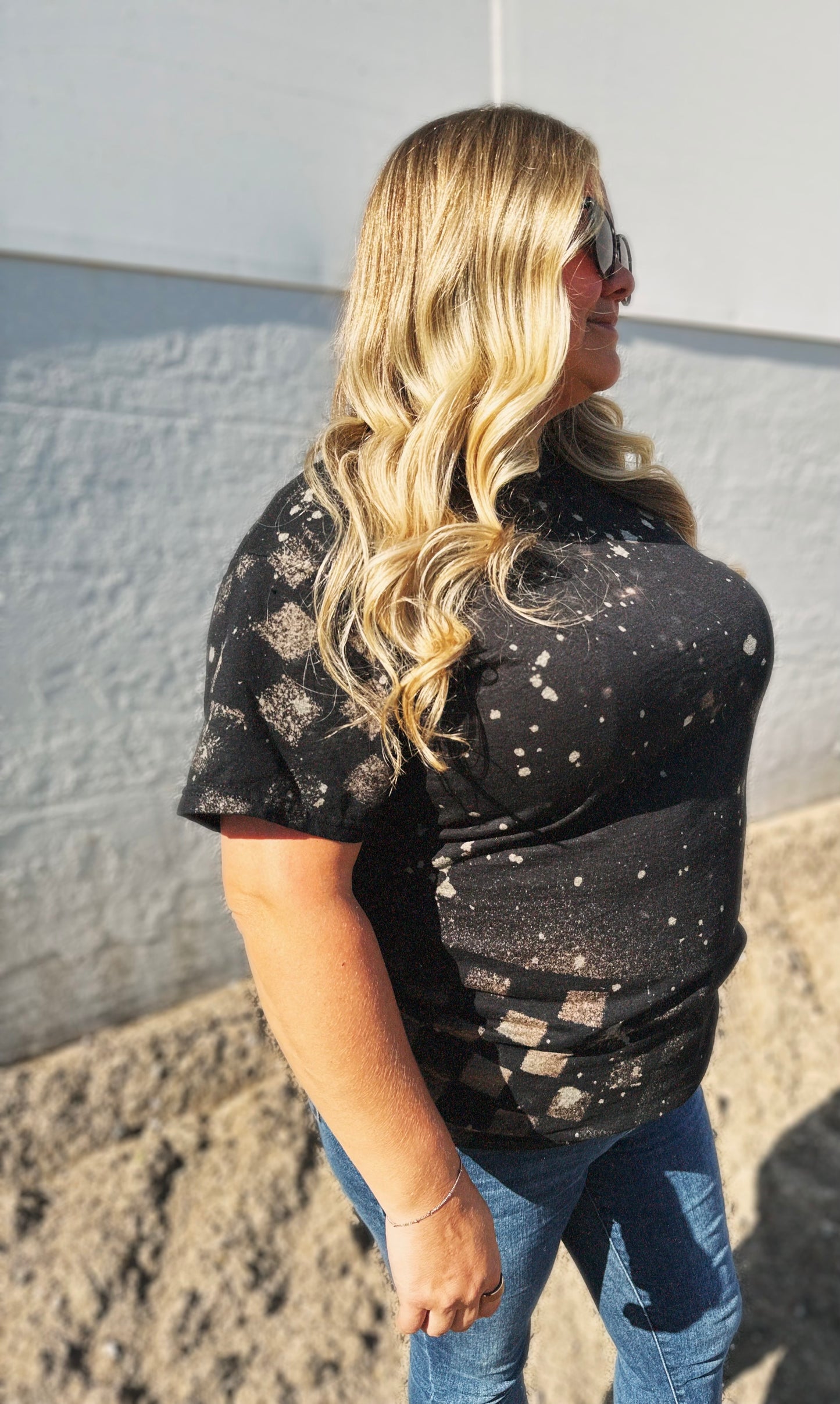 Bleached Checker T-shirt