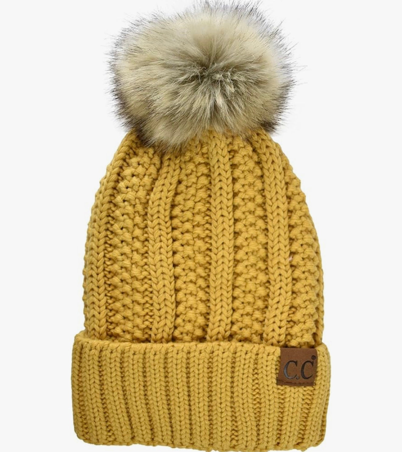Fleece lined beanie Pom